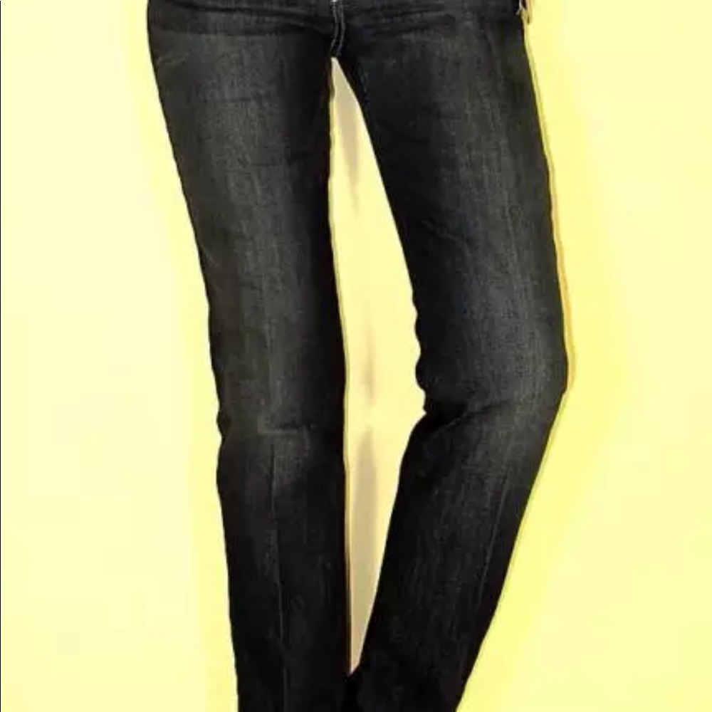 Rock & Republic Stella Straight Leg Dark Jeans Y2K Vintage Low Rise size 23 XXS - Picture 3 of 8